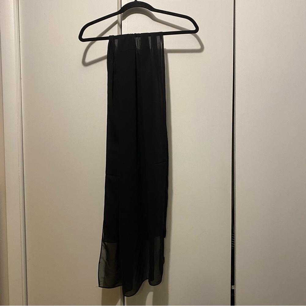 Elegant Black High-Low Women's Scarf